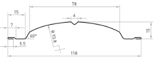 Размеры металлического штакетника Р-образного Стинерджи
