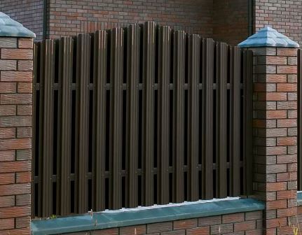 Забор штакетник металлический МеталлПрофиль