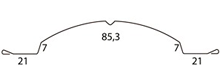 Размеры металлического штакетника фигурного круглого Гранд Лайн
