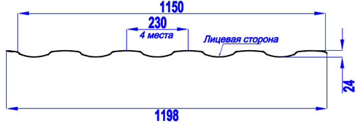 размеры профиля монтекристо