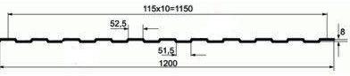 Схема профнастила С8
