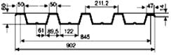 Схема профнастила Н60