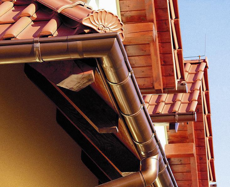Цветные водосточные системы для крыши